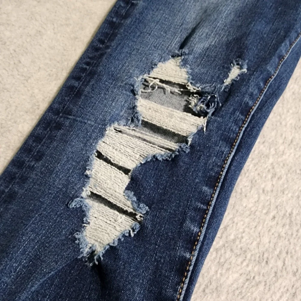 American Eagle Womens Hi-Rise Jegging 360 Next Level Stretch Distressed Size 2L
